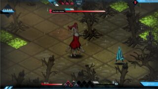 A character from Wantless fighting an enemy in the game.