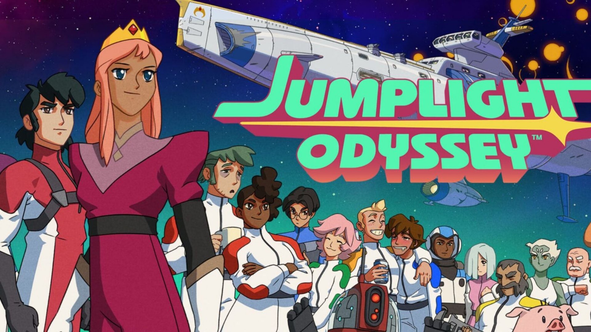 image is a poster of Jumplight Odyssey game showing game characters