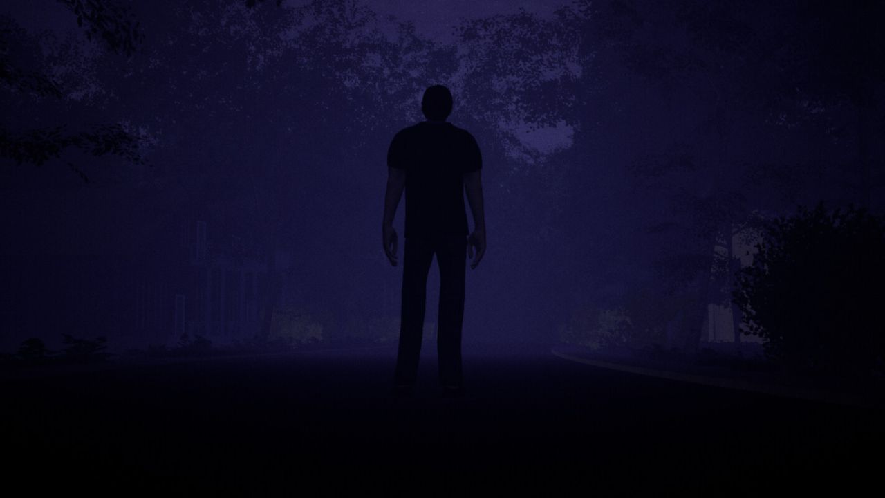 Feature image for our Creej's Corruption news piece. It shows a dark figure stood on a street after dark.