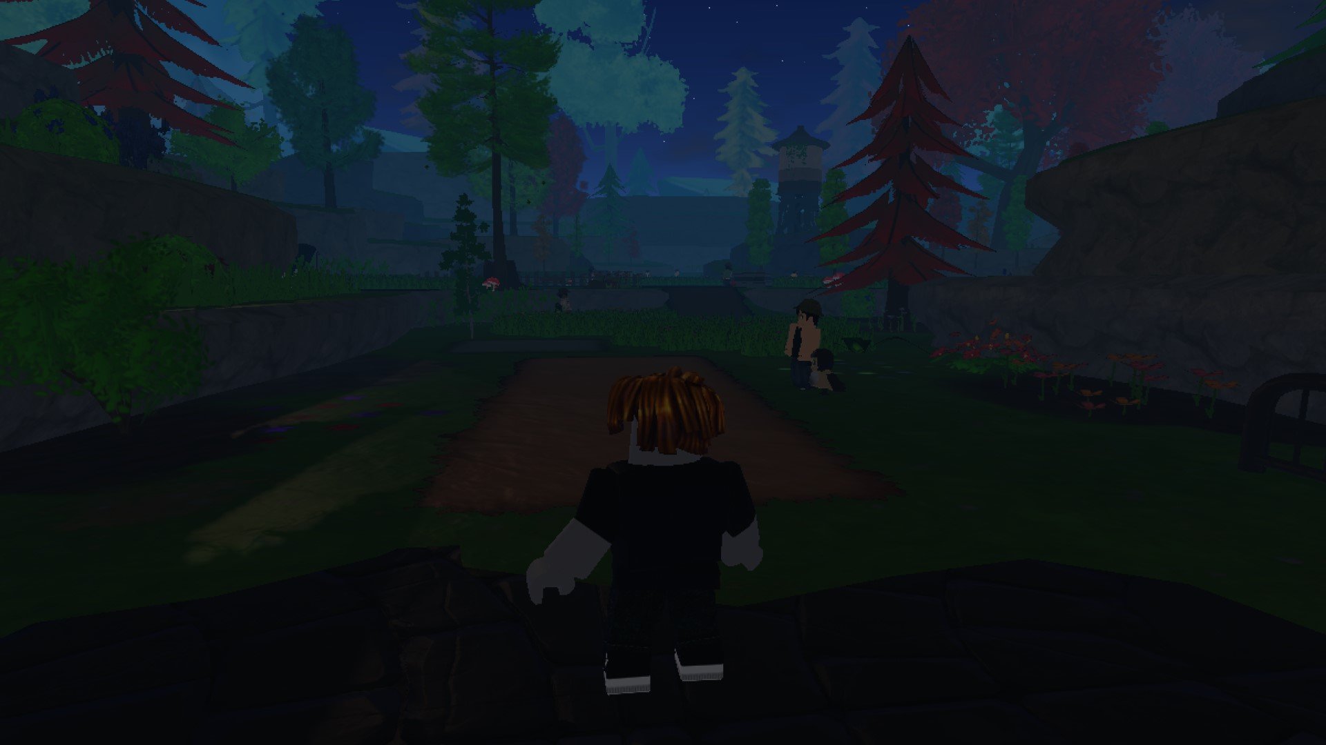 A character from Roblox game Tales of Tanorio standing at the entrance to Route 2, Prelude Plains.