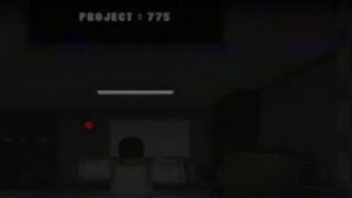 screenshot from the trailer of obscure, with grainy footage of a scientist opening his arms as he looks across the dark room, with sign above that reads 'project 775', the equipment around the room is blurry as its supposed to look like found footage