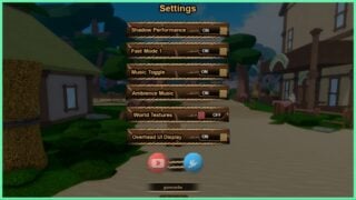 The image shows the settings page from within game which is multiple columns in brown with different UI features. At the bottom below two social media icons is a small text box for the code input 
