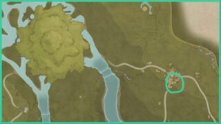 The Whispering Woods map, which is where Bianco can be found, with her location circled.