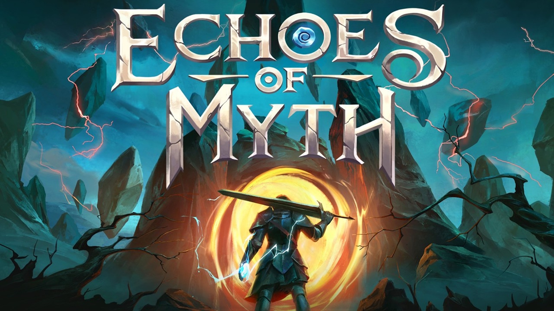 featured image for our news on Echoes of Myth. It shows a warrior with the sun singing right in front of him. He's holding a massive weapon on his right shoulder.