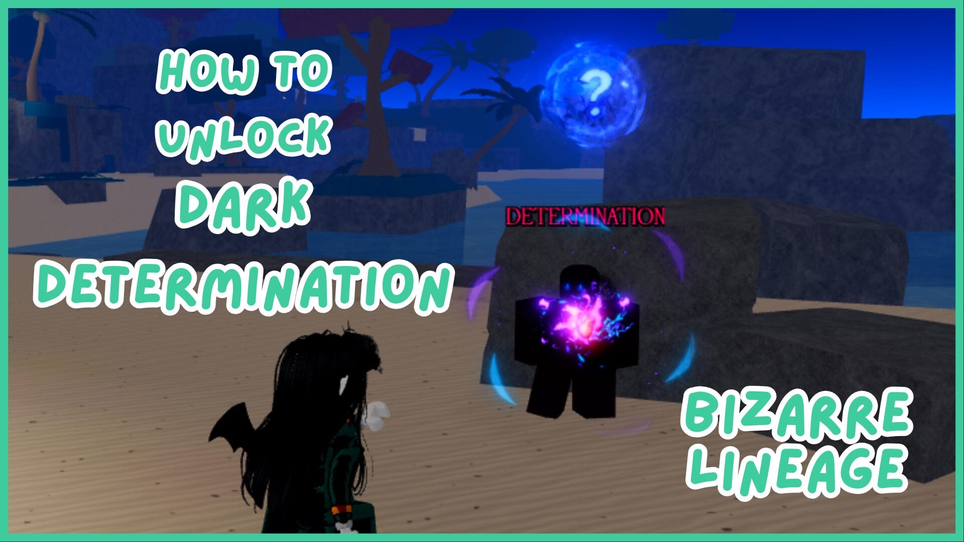 The Determination NPC who you need to speak to when unlocking Dark Determination in Bizarre Lineage.