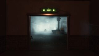 A screenshot from DOORS paradox, showing a manifestation of Shiver. It shows a room blanketed in a light blue fog.