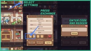 image shows the ingame redemption process for guild of monster girls