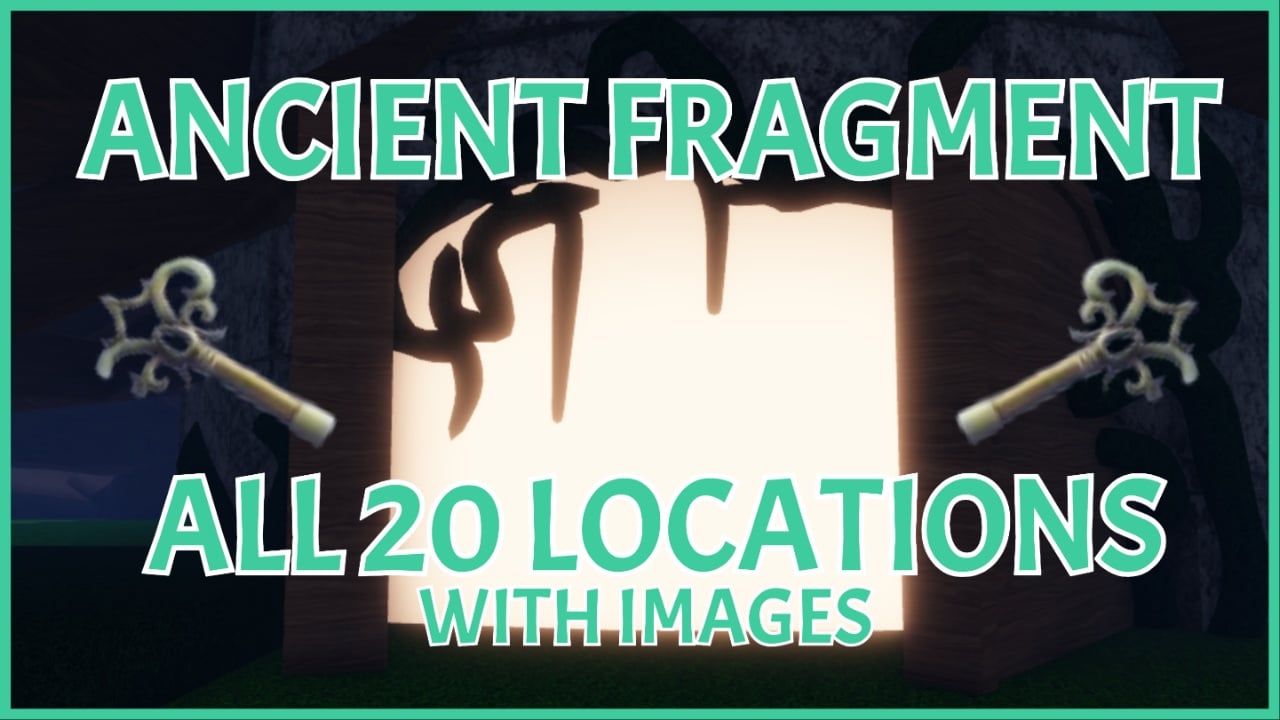 Feature image for our where to find ancient fragments in sailor piece guide showing the tree portal to sea 2 and two ancient fragments on either side.