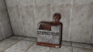 Screenshot from Ear Game of a Scrap Recycler machine in Level 1, a rusty box with a pipe leading into the wall. Screenshot from Ear Game of a Scrap Recycler machine in Level 1, a rusty box with a pipe leading into the wall.