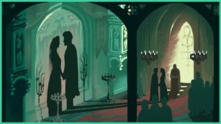 An official illustration of Richard's wedding in The Vow: Vampire's Curse. An official illustration of Richard's wedding in The Vow: Vampire's Curse.