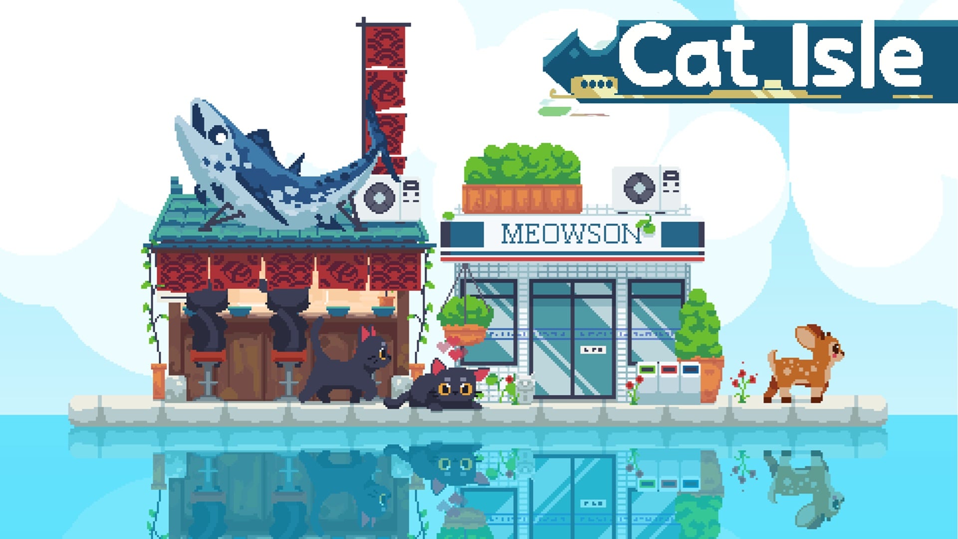 Cat Isle Is a Pixel-Art Management City Coming to Steam Next Month
