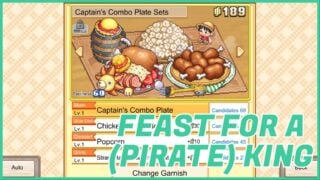image shows a complete meal with a luffy plushie in the top right
