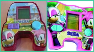 The Amy and Rouge Tennis and Volleyball McDonald's Sonic Game Console toys.