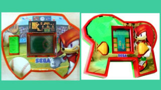 The Knuckles Treasure Hunt and Baseball McDonald's Sonic Game Console toys.