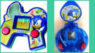 The Sonic the Hedgehog Extreme Boarding and Skateboard McDonald's Sonic Game Console toys.