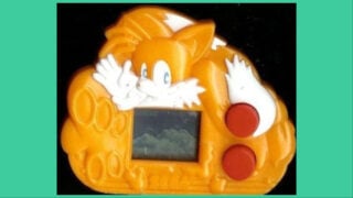 The Tails' Skypatrol toy from the McDonald's Sonic the Hedgehog LCD Game Consoles series.