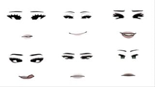 gakuran female faces 1 showing 6 expressions gakuran female faces 1 showing 6 expressions