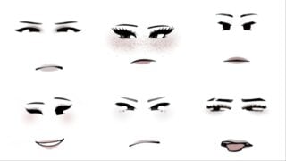 gakuran female faces 2 showing 6 expressions gakuran female faces 2 showing 6 expressions
